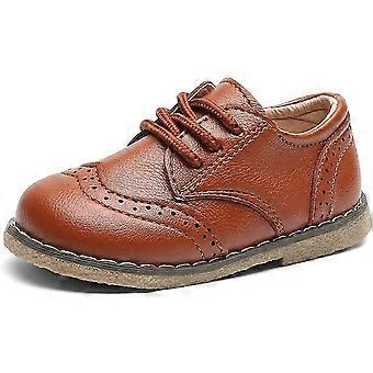 Boy's Girl's Classic Lace-Up School Uniform Oxford Comfort Dress Shoes Loafer Flats (Toddler/Little Kid) 26-27