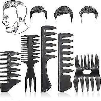 5 Piece Men's Styling Comb Set Classic Vintage Styling Comb Men's Professional