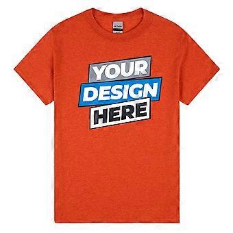 Personalised Customised Men Custom T-shirt Logo Text Printing Antique Orange Tee