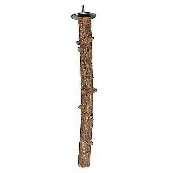 Natürliches Holz Papagei Stand Halter Pfote Mahlbarsch Barsch Vogel Kauen Hängender Käfig Spielzeug (3 * 35cm)