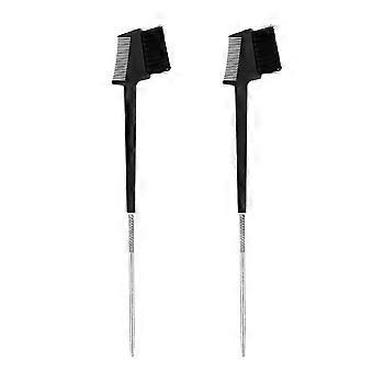 Cosmetic Tool Mascara Brush for Women 2Pcs Dual Purpose Eyebrow Brush Black