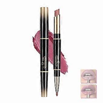 Waterproof Matte Lipstick #10 with Dual-Ended Automatic Lip Liner, Long Lasting Smudge Proof