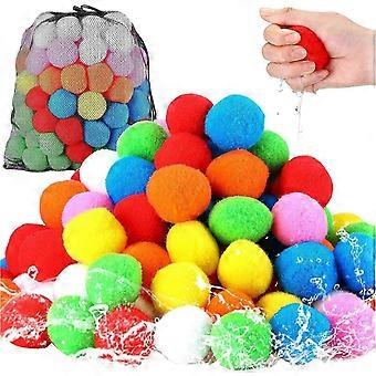 Reusable Water Balloons,Single 5x5x5cm 4g,Quickly soaked, soft safe | Sponge Water Balls for Outdoor Outside Backyard Lawn Beach Pool Grass-xxy