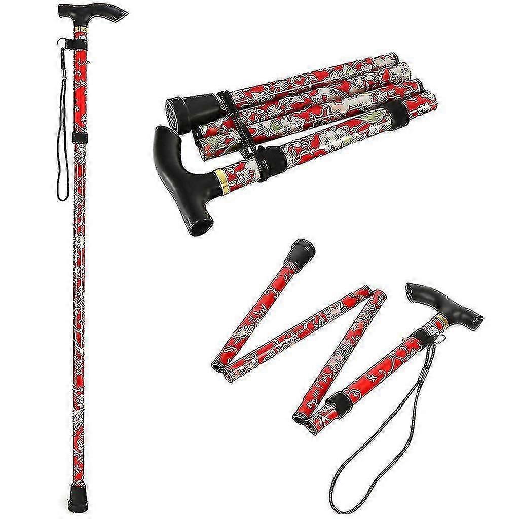 Walking Stick Ultralight Adjustable Walking Cane Self Standing Folding Cane - JA