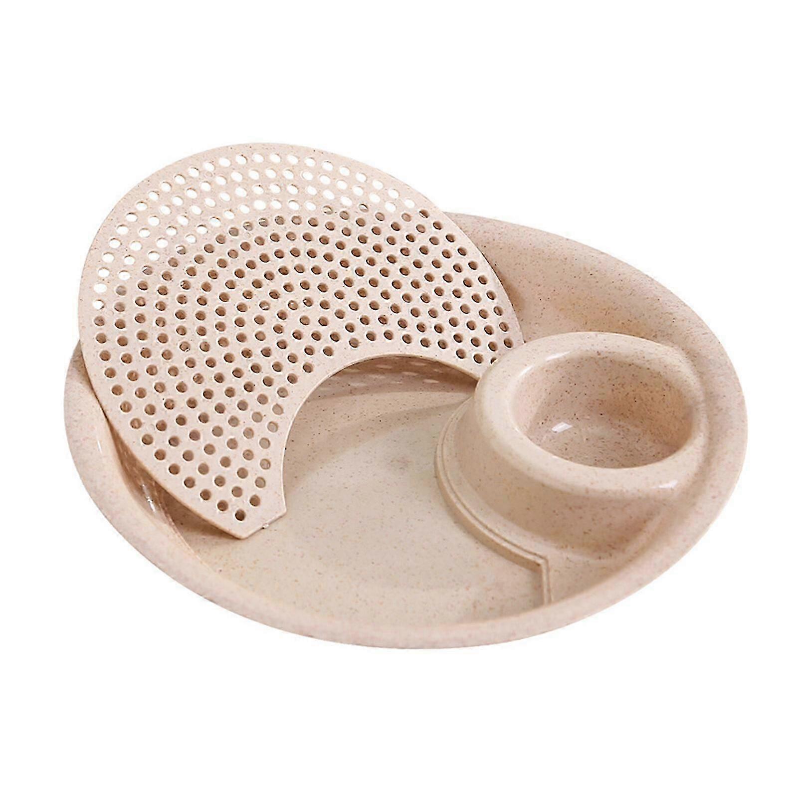Double Layer Dumpling Drain Plate Kitchenware with Sauce Dish
