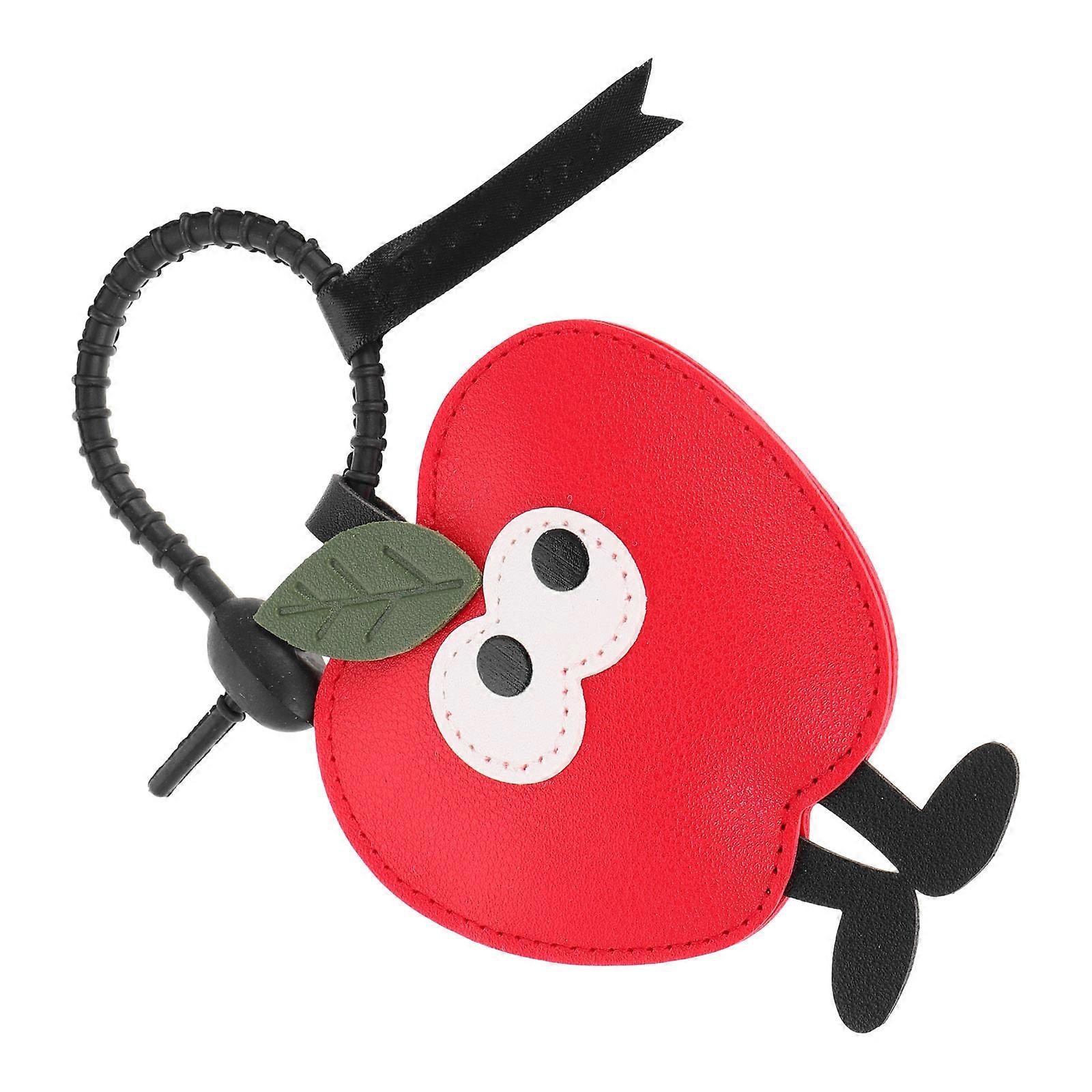 PU Keychain Creative Red for Decoration with Key Ring Accessory