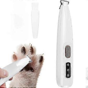 New Dog Paw Trimmer with LED Light Fully Waterproof Pet Hair Trimmer with LED Display Dog Clippers for Grooming 18mm Widen Blade - B