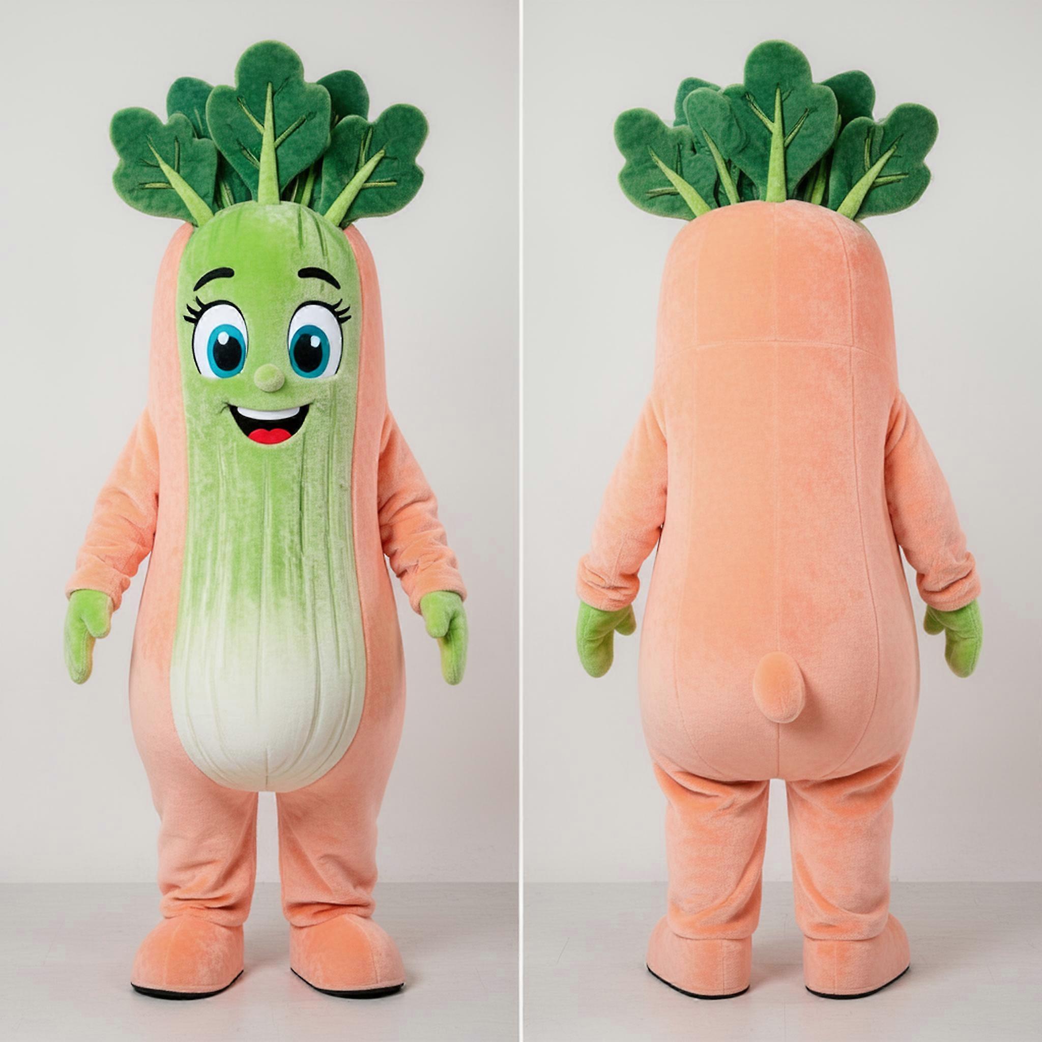 MASTICOT Peach Orange Rounded Celery Mascot