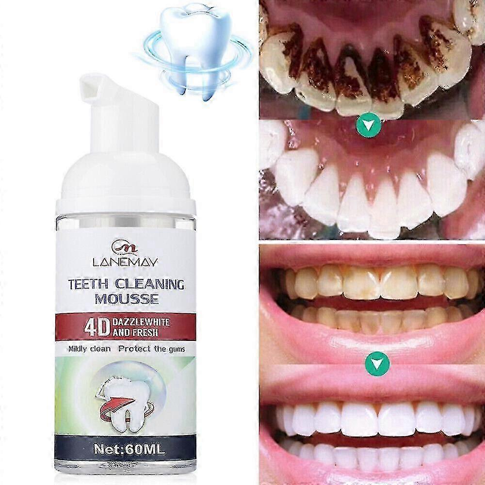 Mint Teeth Whitening Toothpaste Foam Baking Soda Tooth Paste Mousse Stain Remove_c*