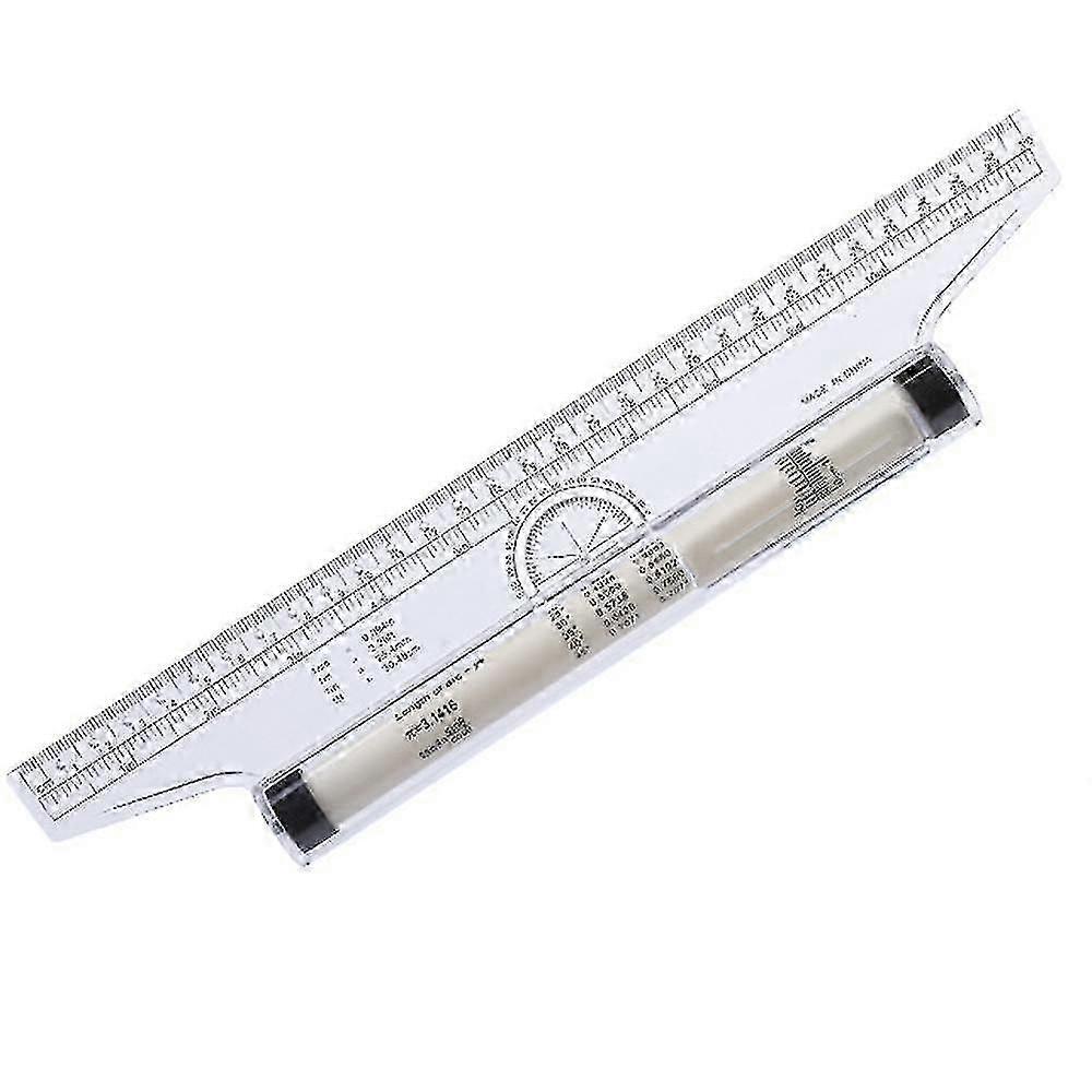 30cm Rolling Parallel Ruler Professional Parallel Roller Ruler Multipurpose Scale Drafting Ruler Protractor Compass For Vertical Parallel Line Geometr