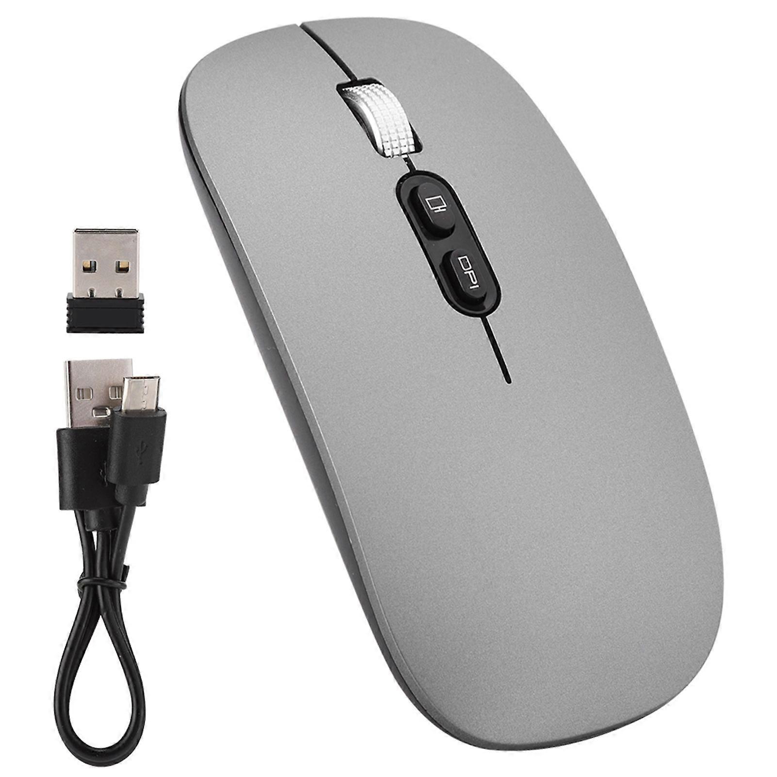 Stylish Auto-Sleep Rechargeable Wireless Mouse for Multiple Devices