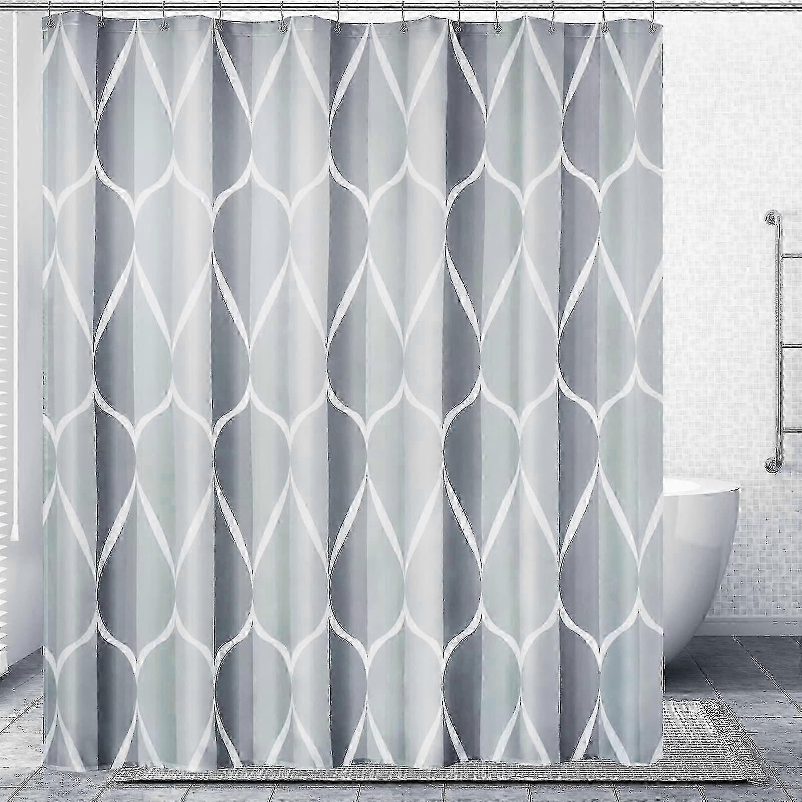 Durable Gray Shower Curtain Polyester