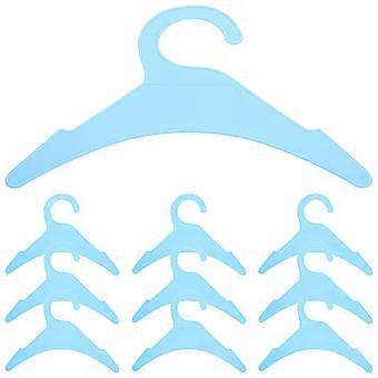 Dog Clothes Hangers Pet Costume Hanger for Hanging 30Pcs Sky-Blue Plastic