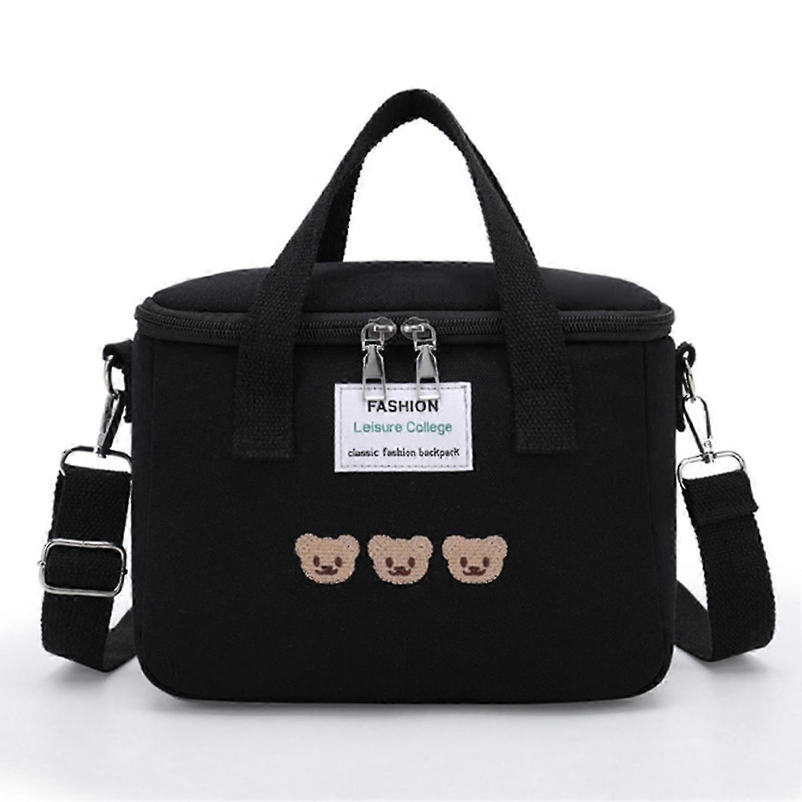 Multifunctional Embroidered Bear Bag