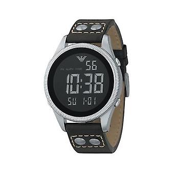Armani sport kvarts analog menns klokke med AR0524 cowskin armbånd