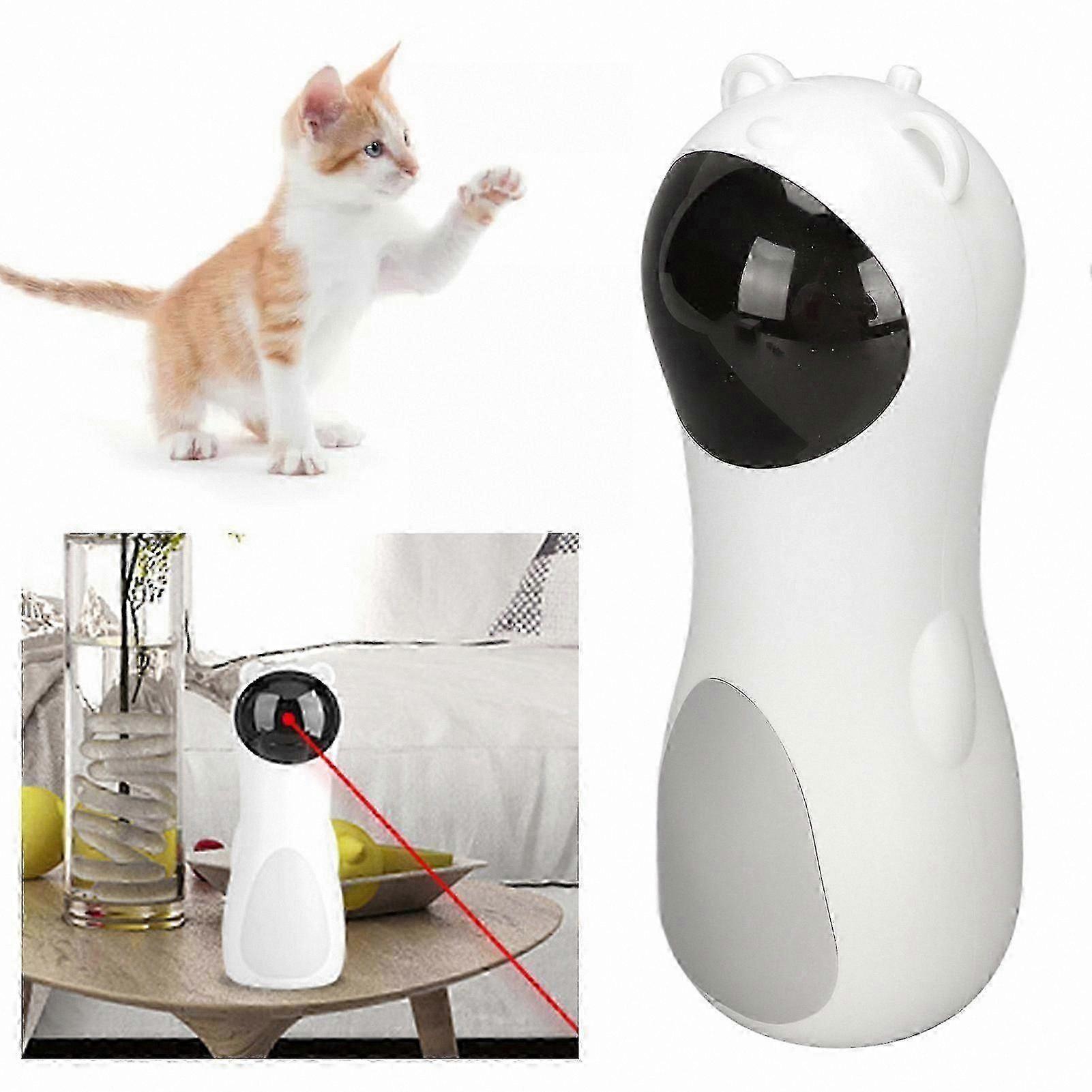 Interactive Laser Cat Toy with Timer, Dual Power, Adjustable Angles & LED Light