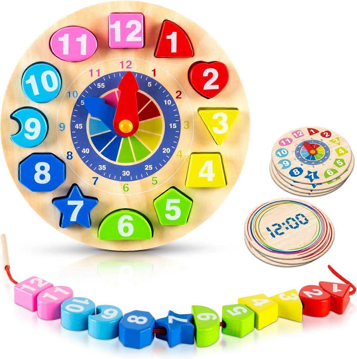 5 in 1 Wooden Learning Clock