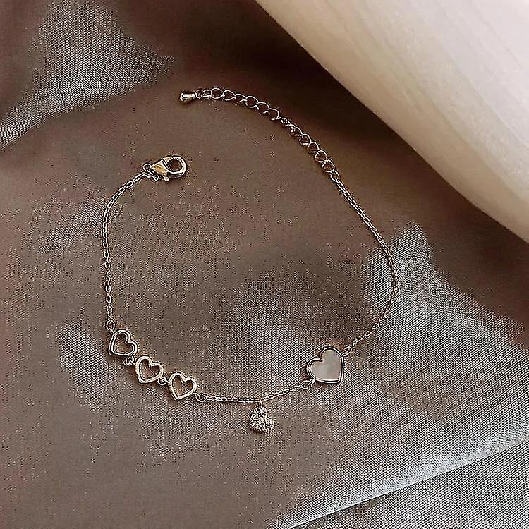 Hematite Leather Cord Braid Chain Bracelet