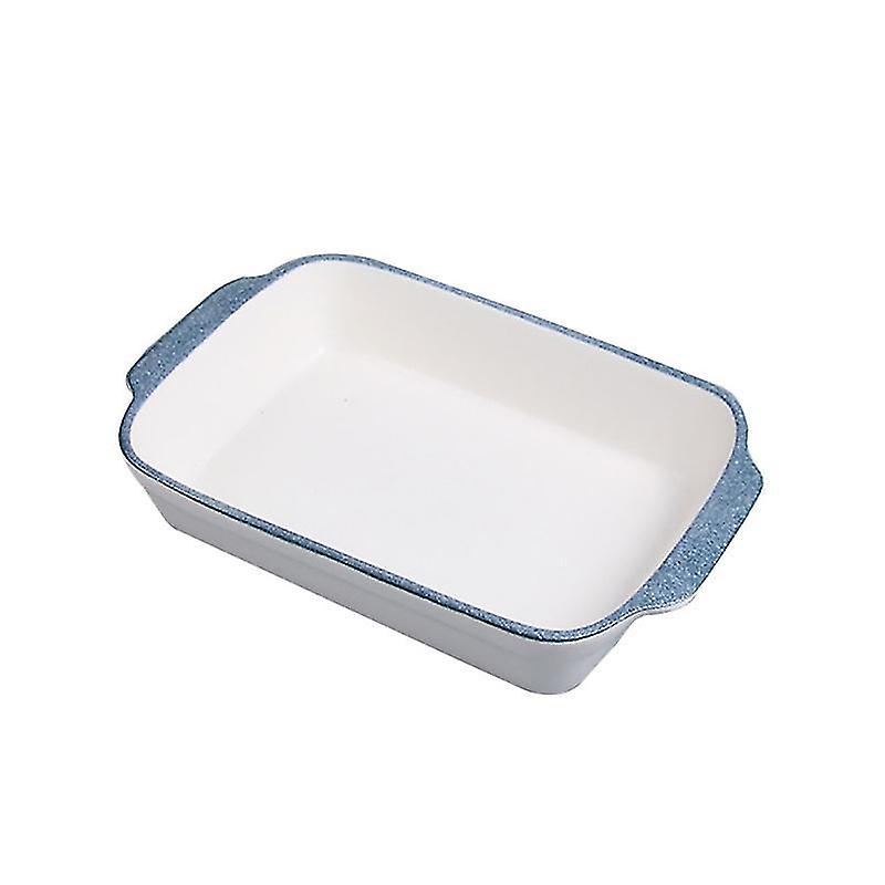 22X14cm Assorted Color Roasting Pans 1pc Home Rectangular Bowl With Double Handles Baking Ceramic Ri