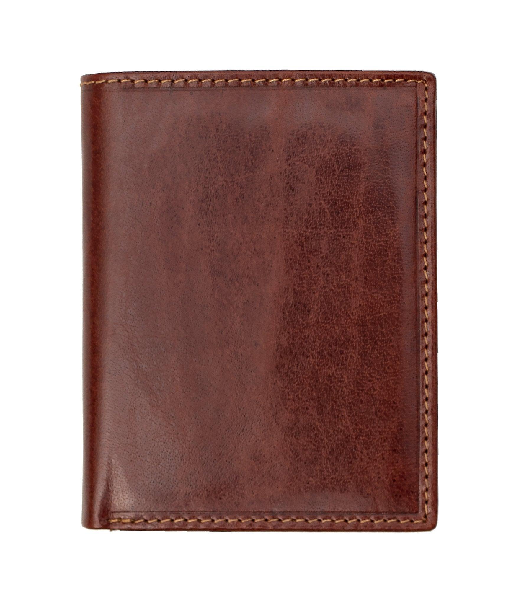 Lazio Rfid Vertical Trifold Leather Wallet - 4703