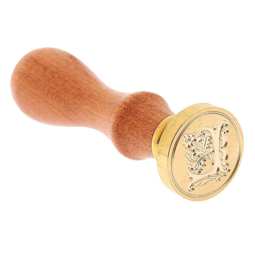 الرجعية ختم الشمع الكلاسيكية الأولية الشمع ختم ختم خشبية الأبجدية حرف L