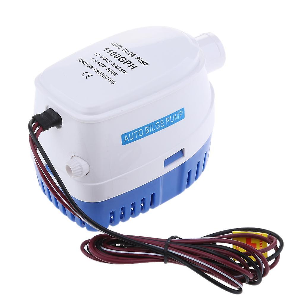 12V 1100GPH Automatic Submersible Yacht Bilge Water Pump Auto & Float Switch