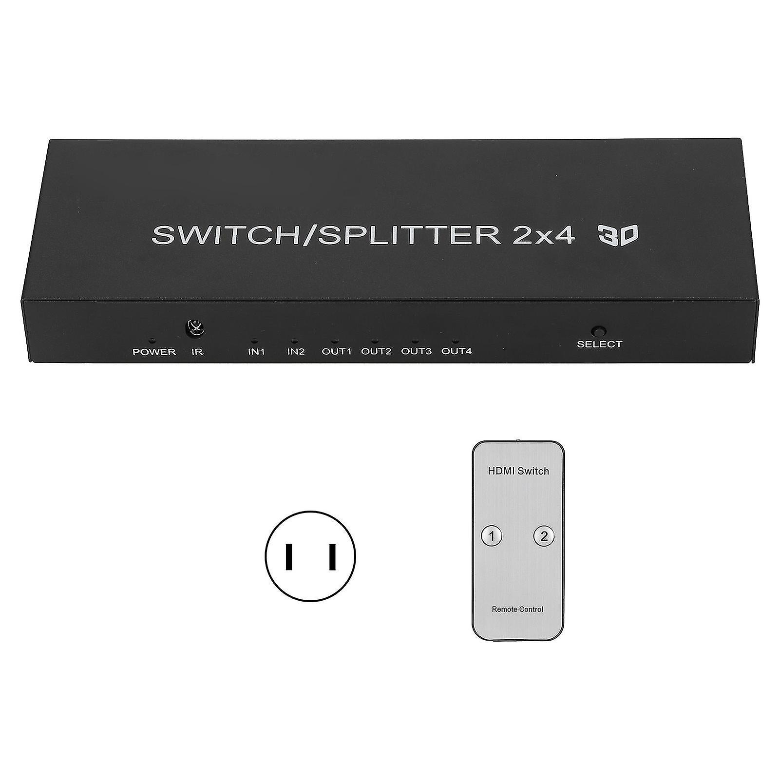 Hd Multimedia Interface 2.0 Switch 2 In 4 Out Uhd 4k Hd Multimedia Interface Switcher For Ps4us Plug