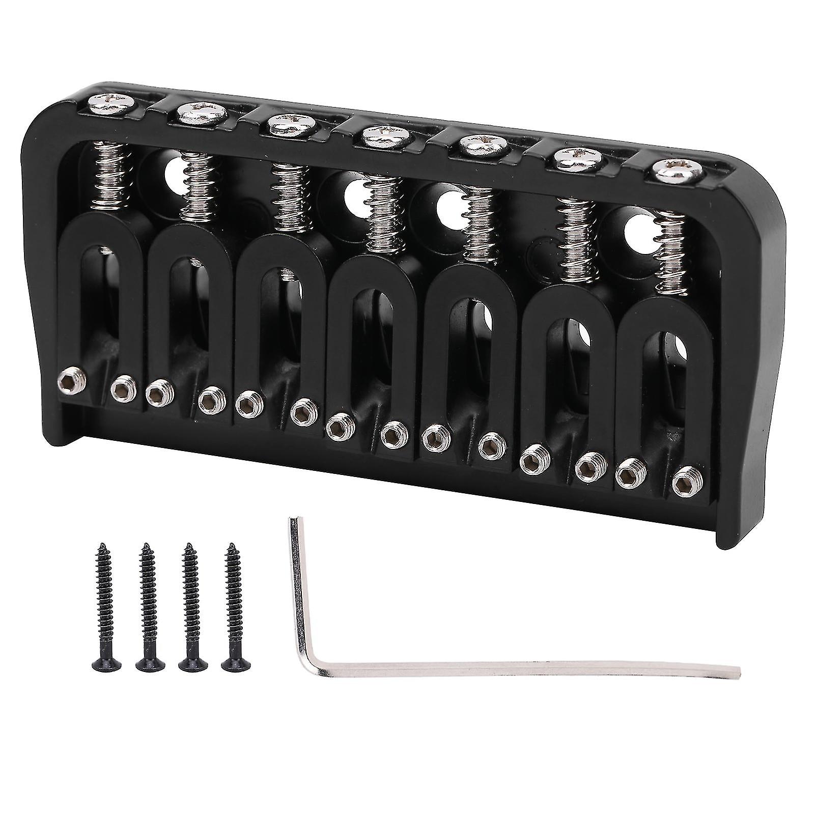 Electric Guitar Bridge 7 Strings Ga891 Fixed Musical Accessories Black Zinc Alloy
