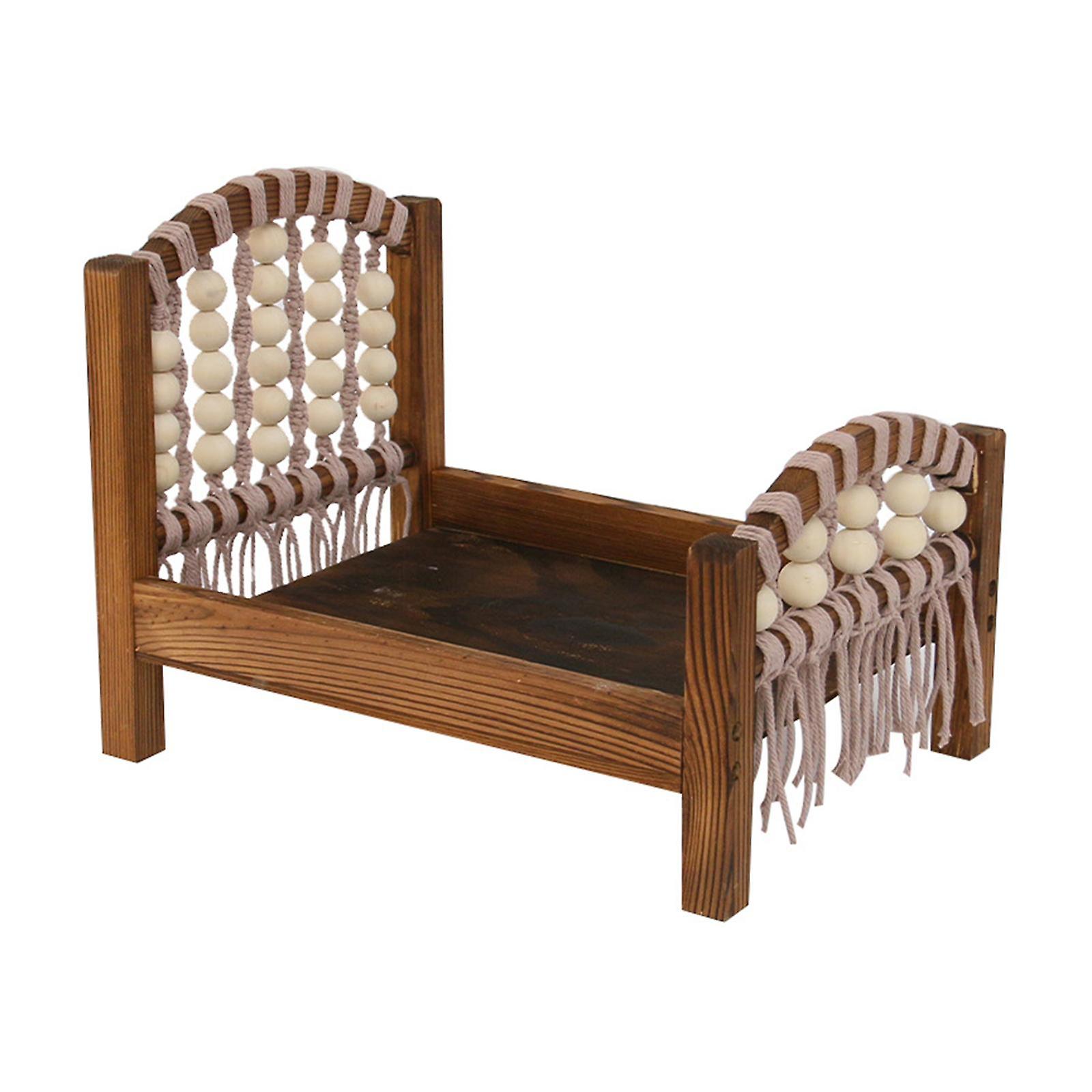 新生児写真小道具ベッド幼児のための装飾的なビンテージベッド幼児の男の子