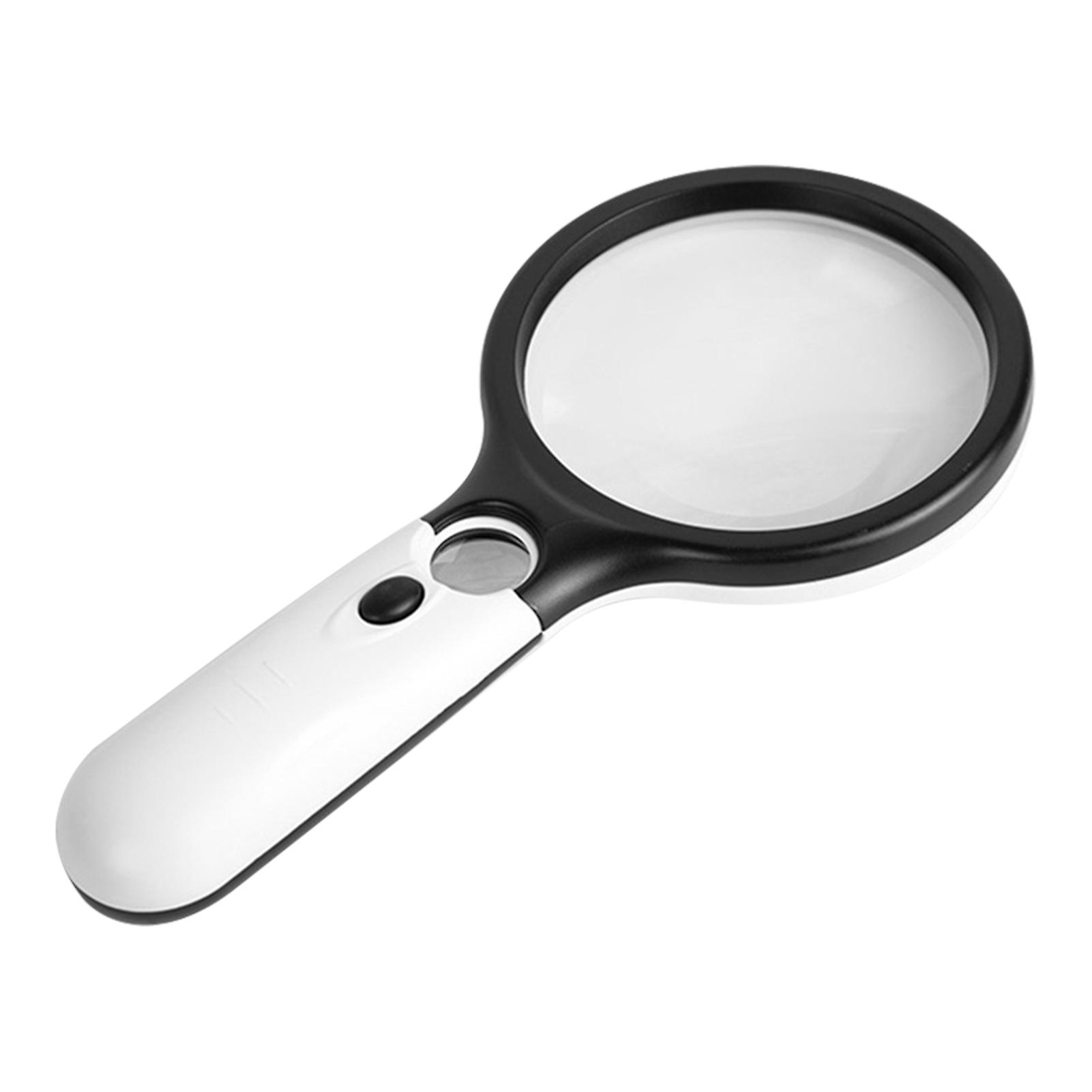 Handheld Magnifying Glass with Light Multipurpose Reading Magnifier for Office Study