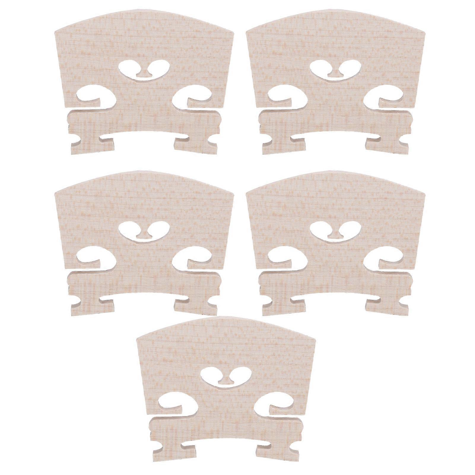 5 Pcs Maple Wood Violin Bridge Replacement for 4/4 Size Musical Instrument Accessories