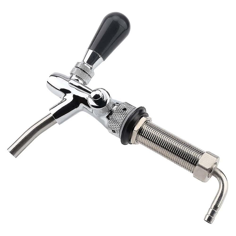 Adjustable Draft Beer Faucet Chrome Plating With 4 Inch Shank