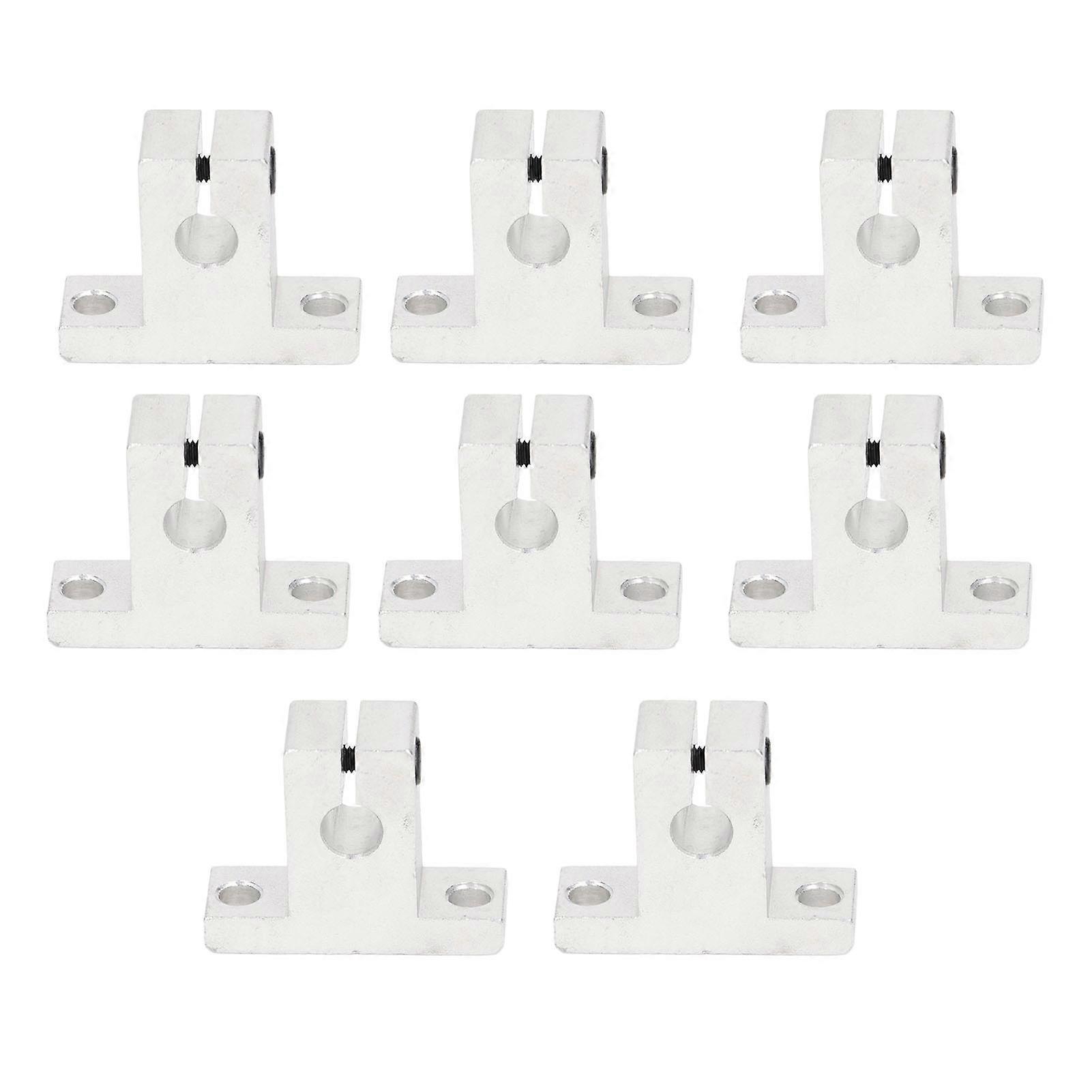 8Pcs Linear Motion Rail Clamping Rod Guide Support Aluminum for Shaft 3D Printer Accessory