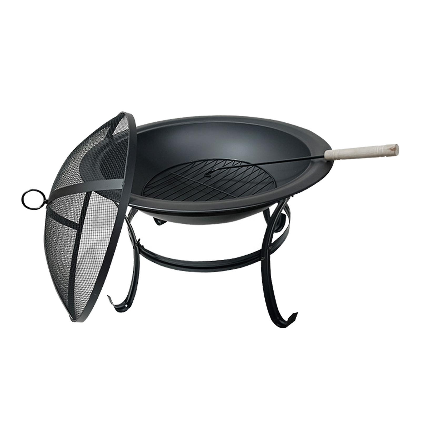 Vedeldad eldstad eldstad för strandcamping