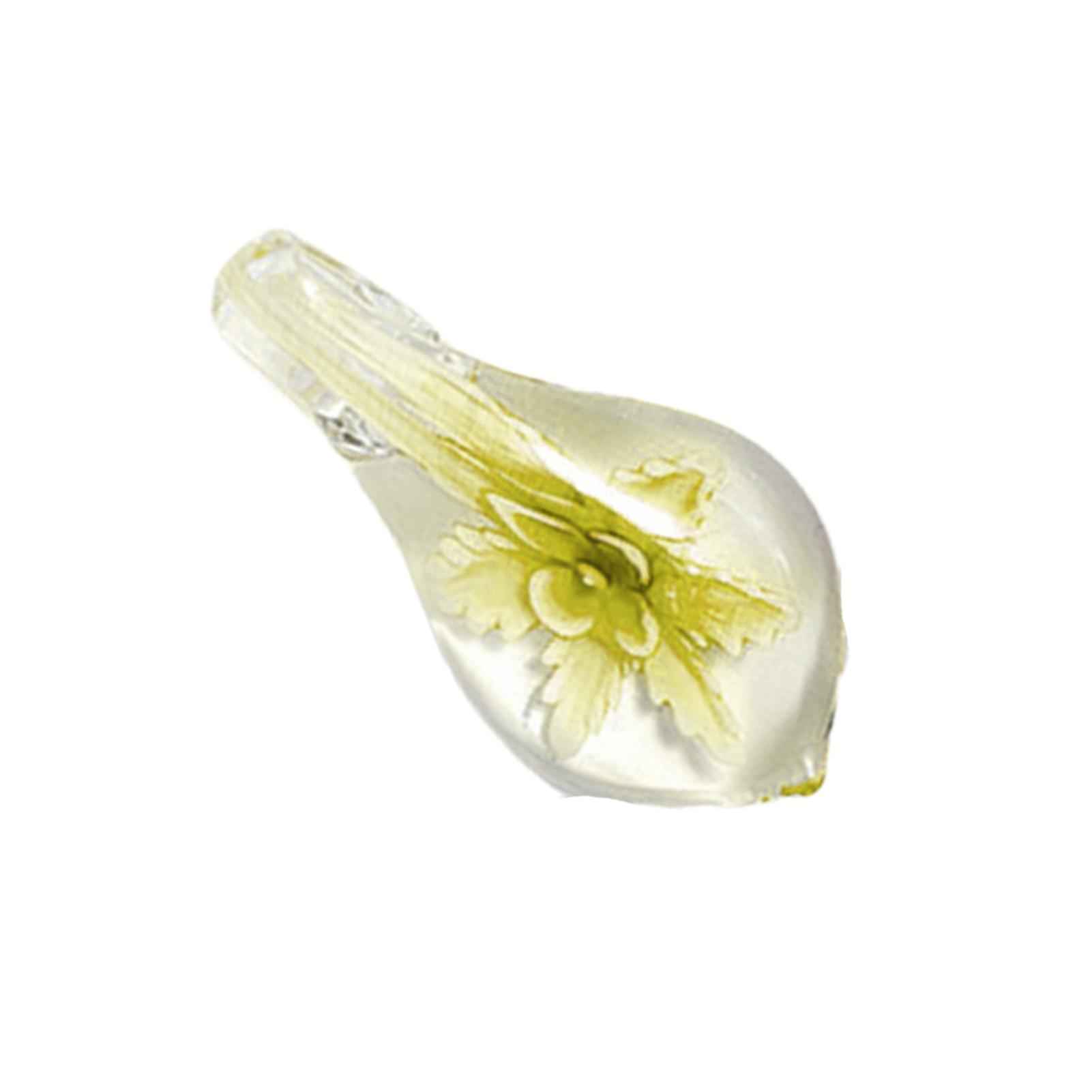 Stylish Pen Holder Bright-colored Glass Multi-use Flower Pattern Brush Pen Holder for Home