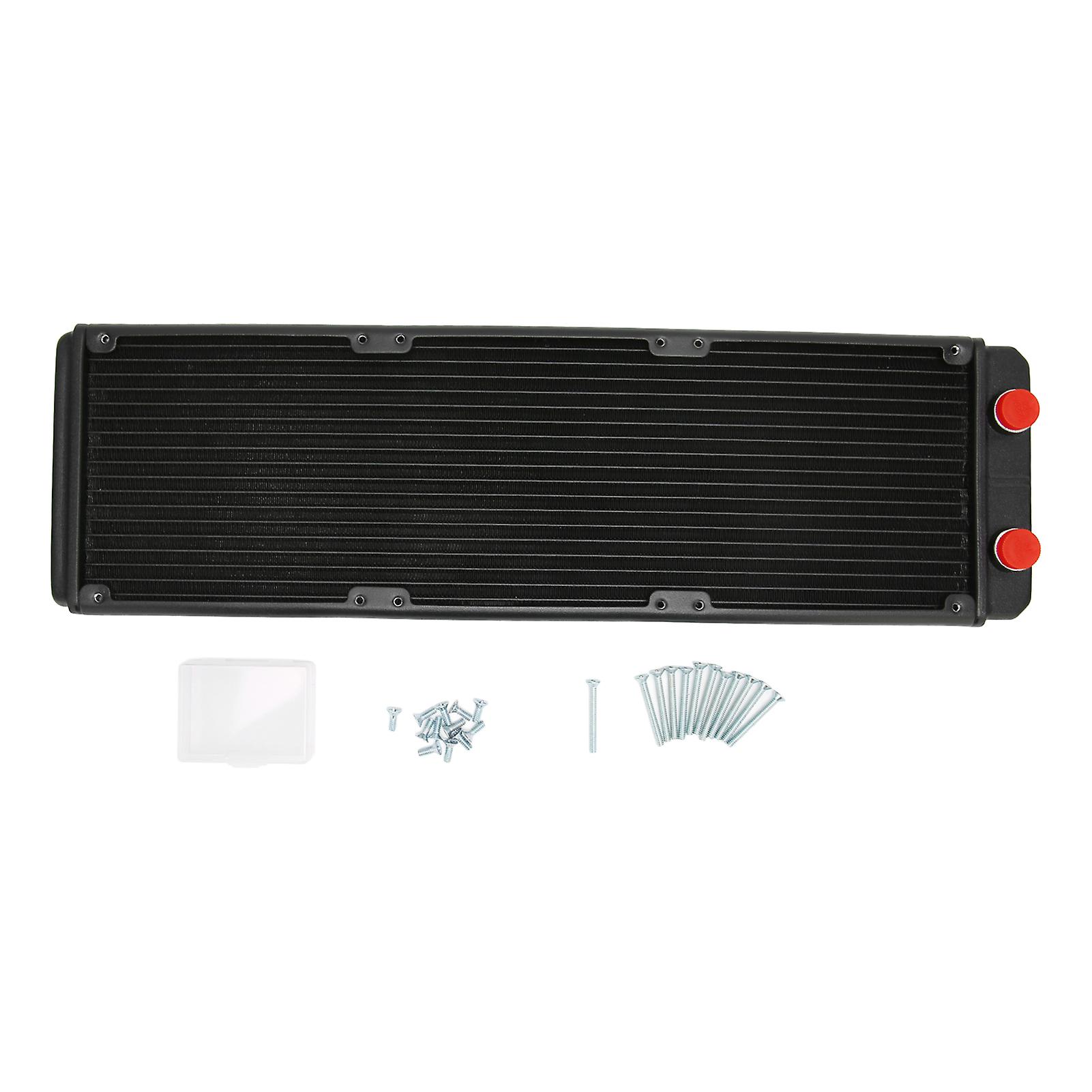 Water Cooling Radiator G1/4 Thread Good Heat Dissipation 3 Layer Aluminum Alloy Computer Radiator for 8cm Fan