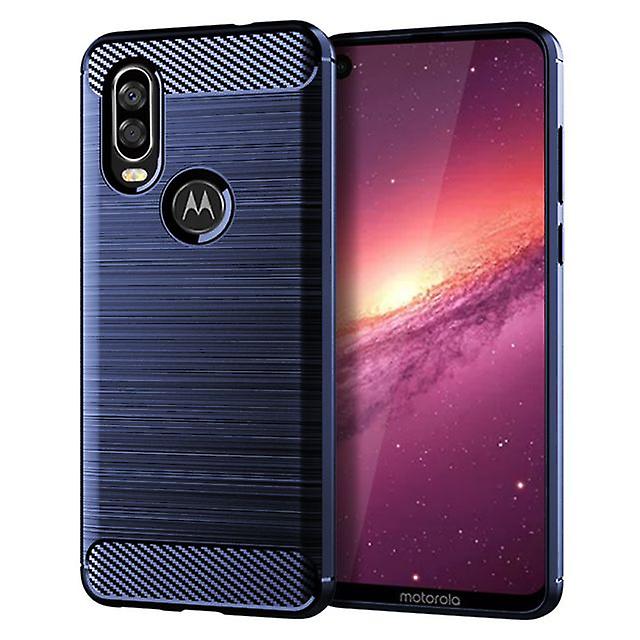 Motorola One Vision Shockproof TPU Case Cover - Blue