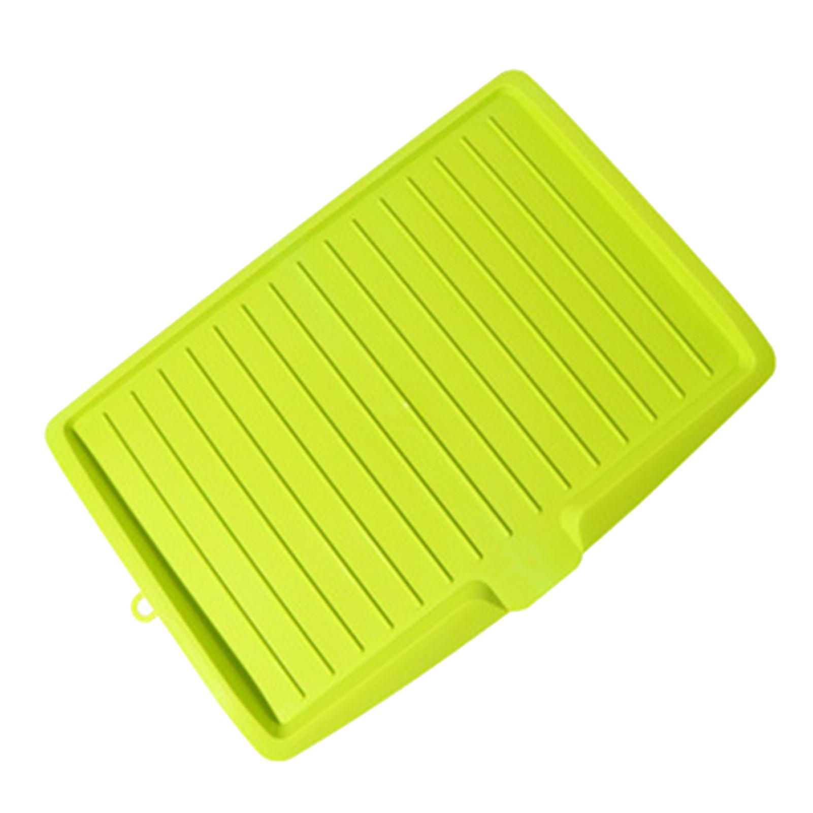 Plastic Dish Drainer Board Multipurpose Rectangular Design Space Saving Kitchen Draining Board Tray for Cutlery Fruits and Vegetables