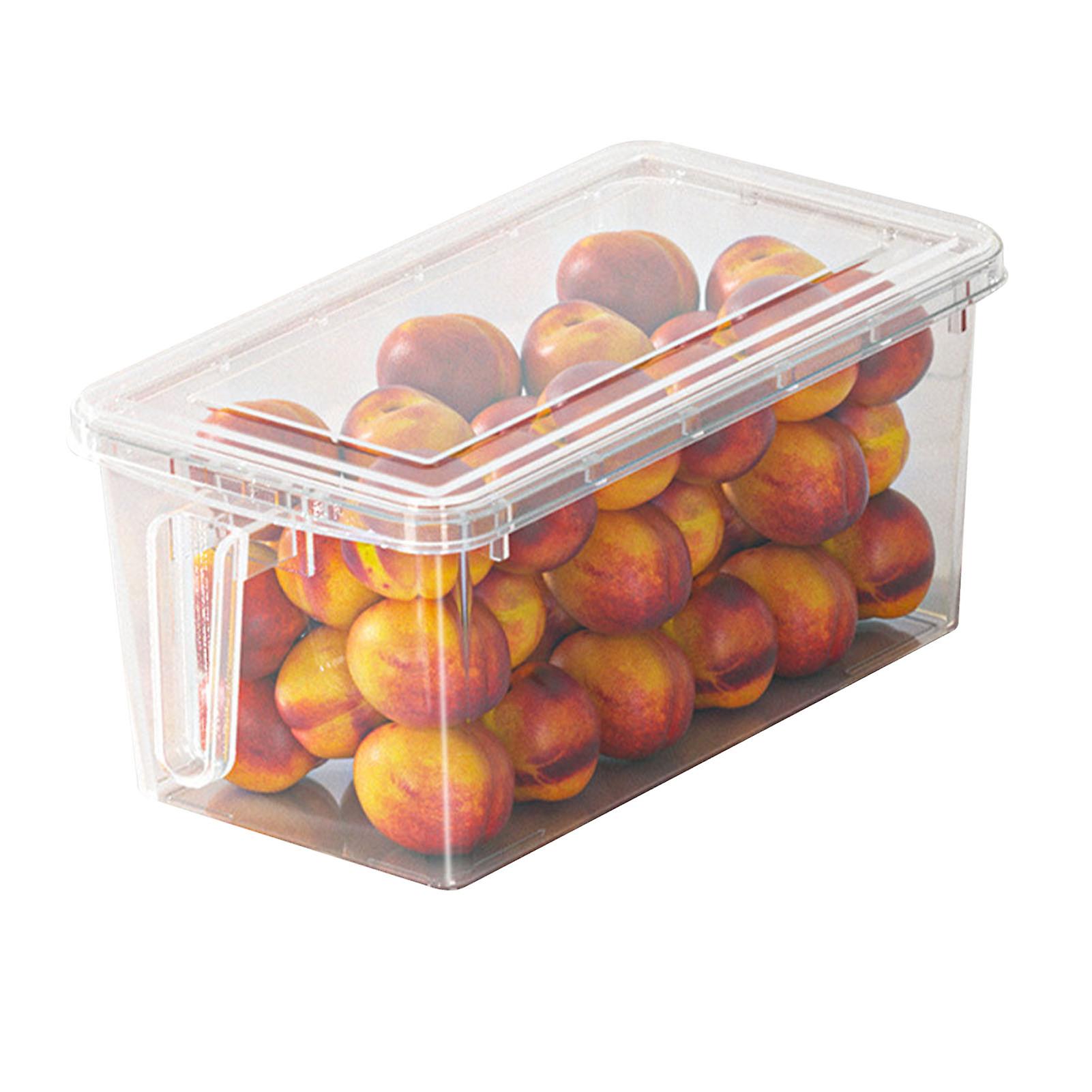 Refrigerator Storage Box PP5 5L Large Capacity Fruit Storage Containers Organizer with Lid for Vegetables Eggs 