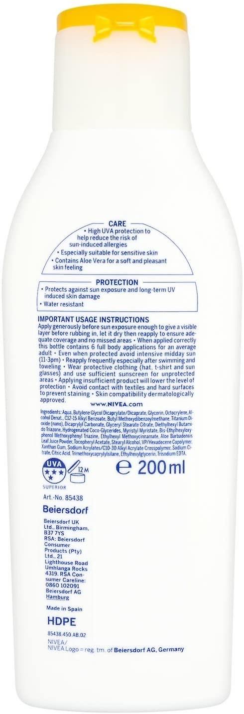Nivea Sun Protect & Sensitive Sun Lotion SPF30, 200ml