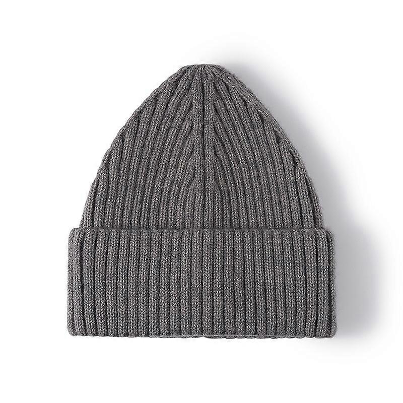 Women's Winter Knitted Rib Hat Grey