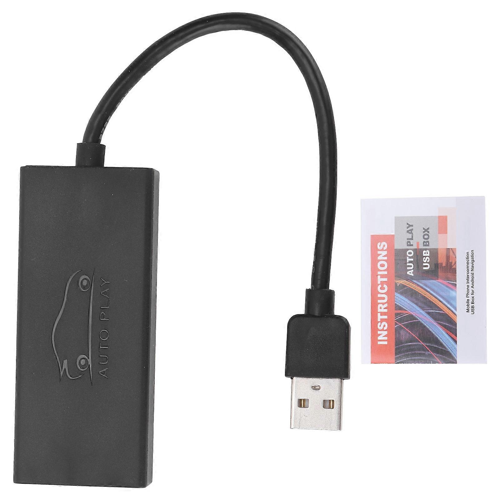 Car Wired USB CarPlay Dongle Adapter Black Compatible for IOS 7.1 for Android 5.1 and Higher