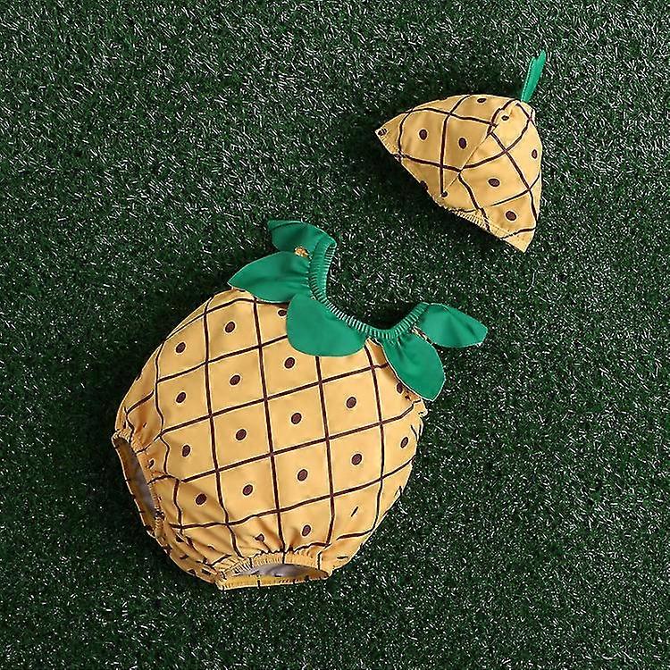 One-piece, Pineapple Decoration, Bathing Swimsuit 2xl