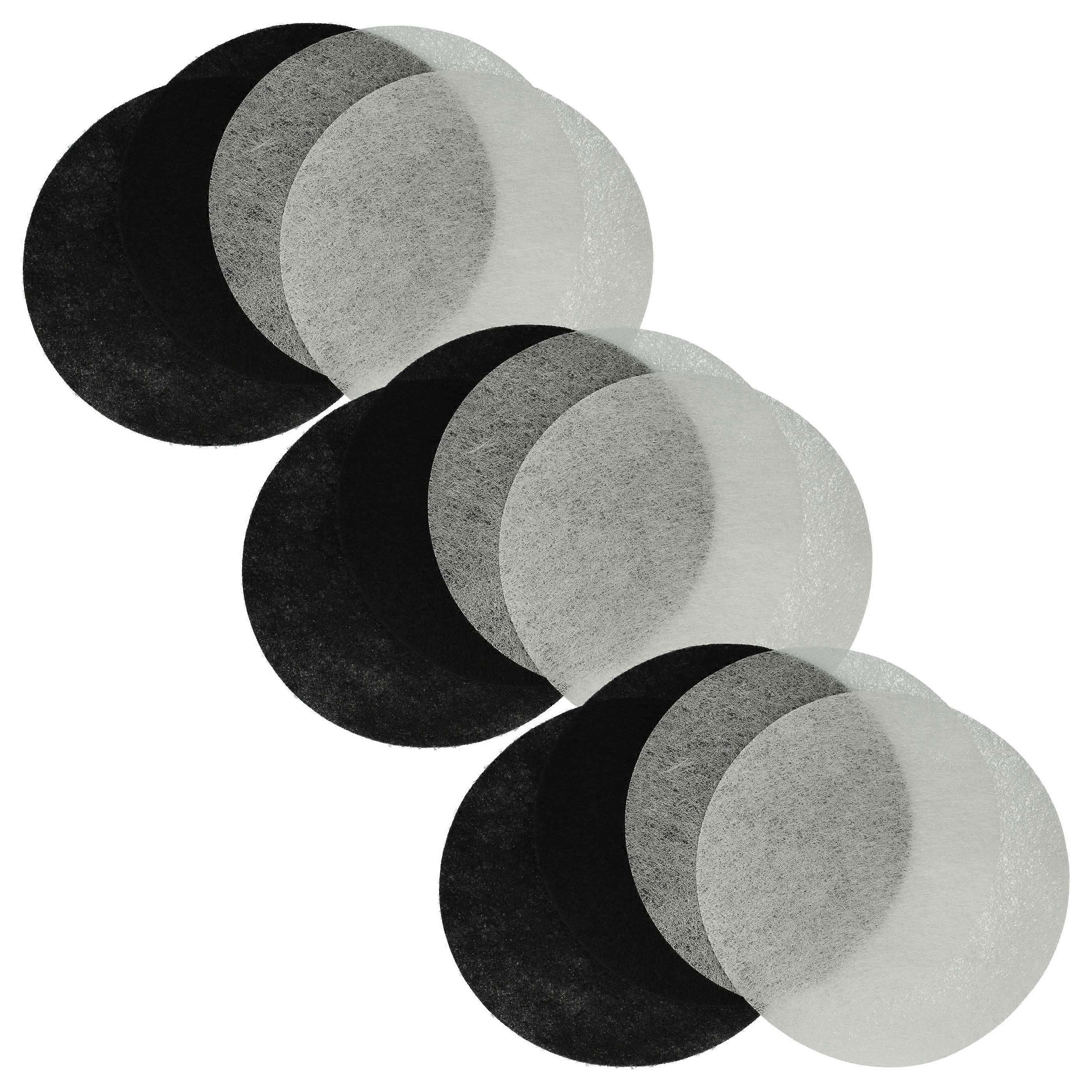 vhbw 6x Aktivkohlefilter, 6x Fettfilter Ersatz für Moulinex AD-5 für Fritteuse - 12-tlg. Filter-Set