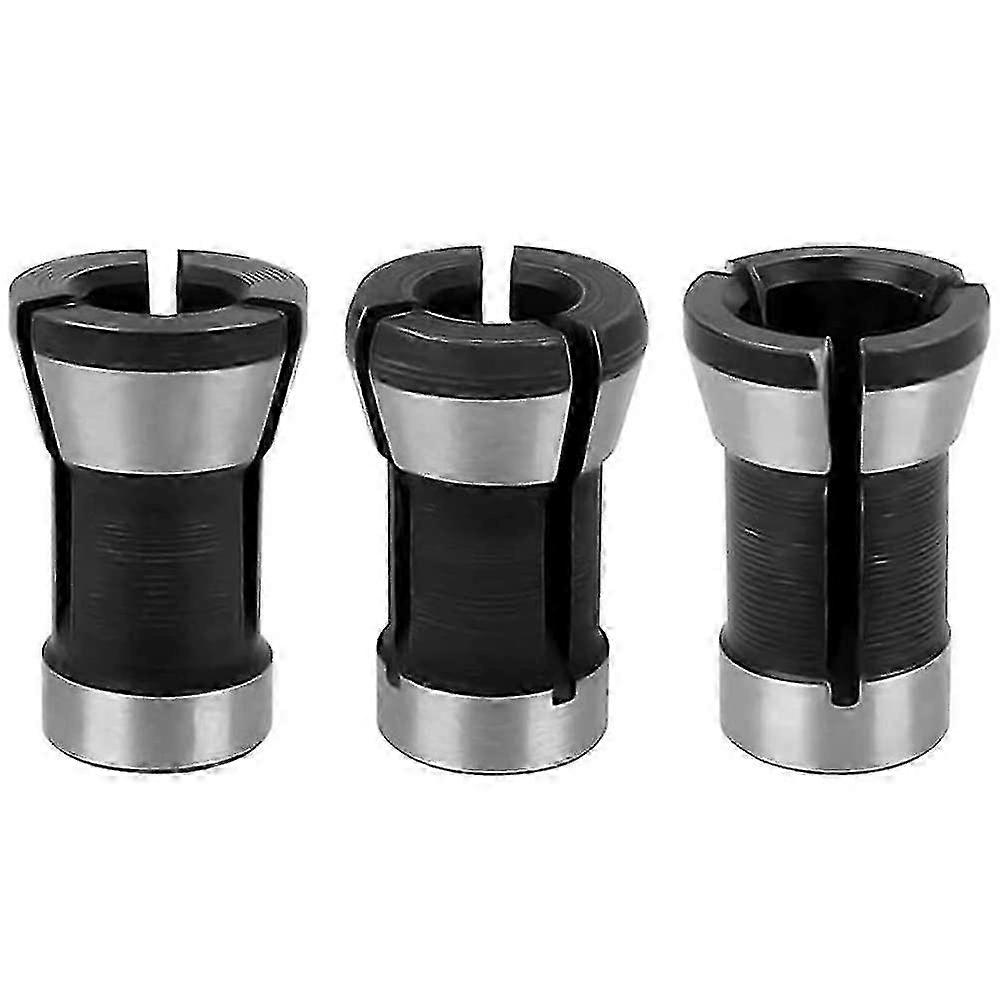 3pcs Collet Chuck Adapter Kit 6mm/6.35mm/8mm Collet Chuck For Drill Chuck Milling Chuck Accessories