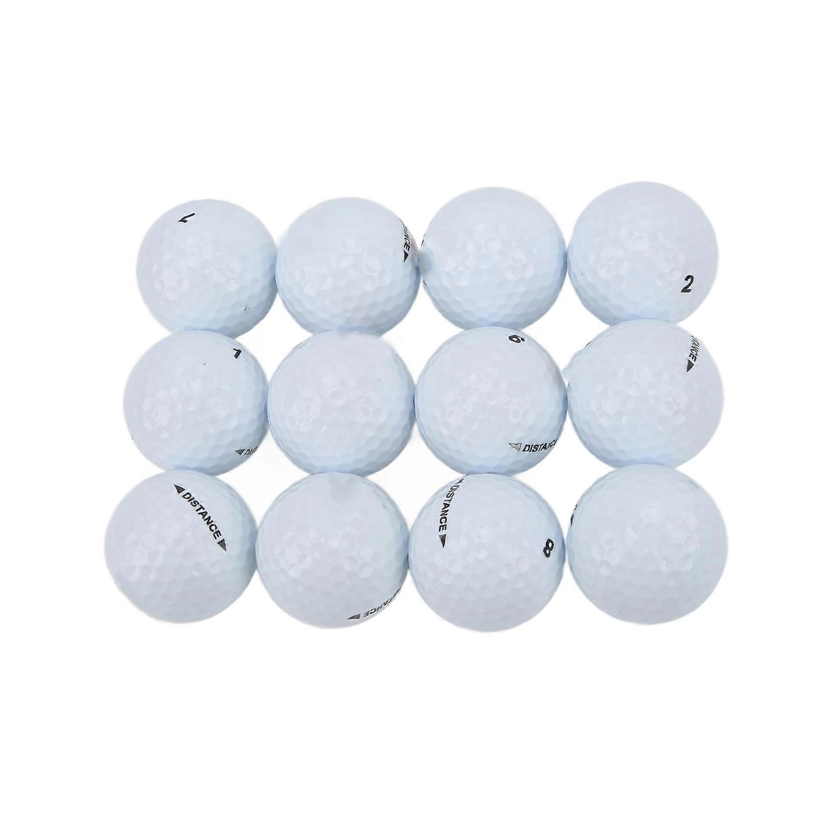 12pcs/box Double Layer Golf Game Balls Golf Swing Putting Practice Ball Long Distance