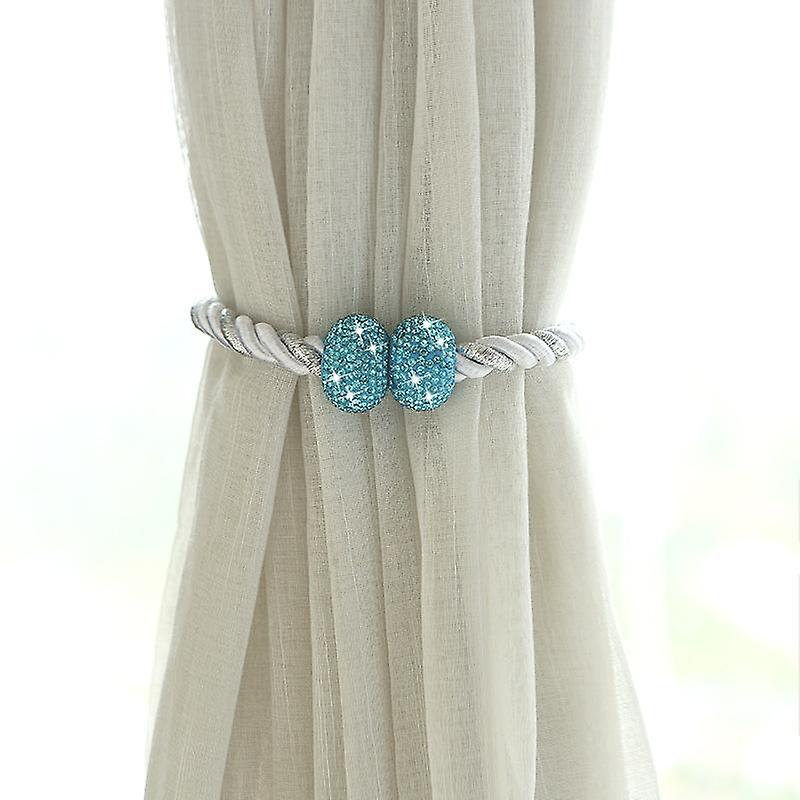 Diamond-encrusted Curtain Rope Punch-free Installation Curtain Magnetic Button