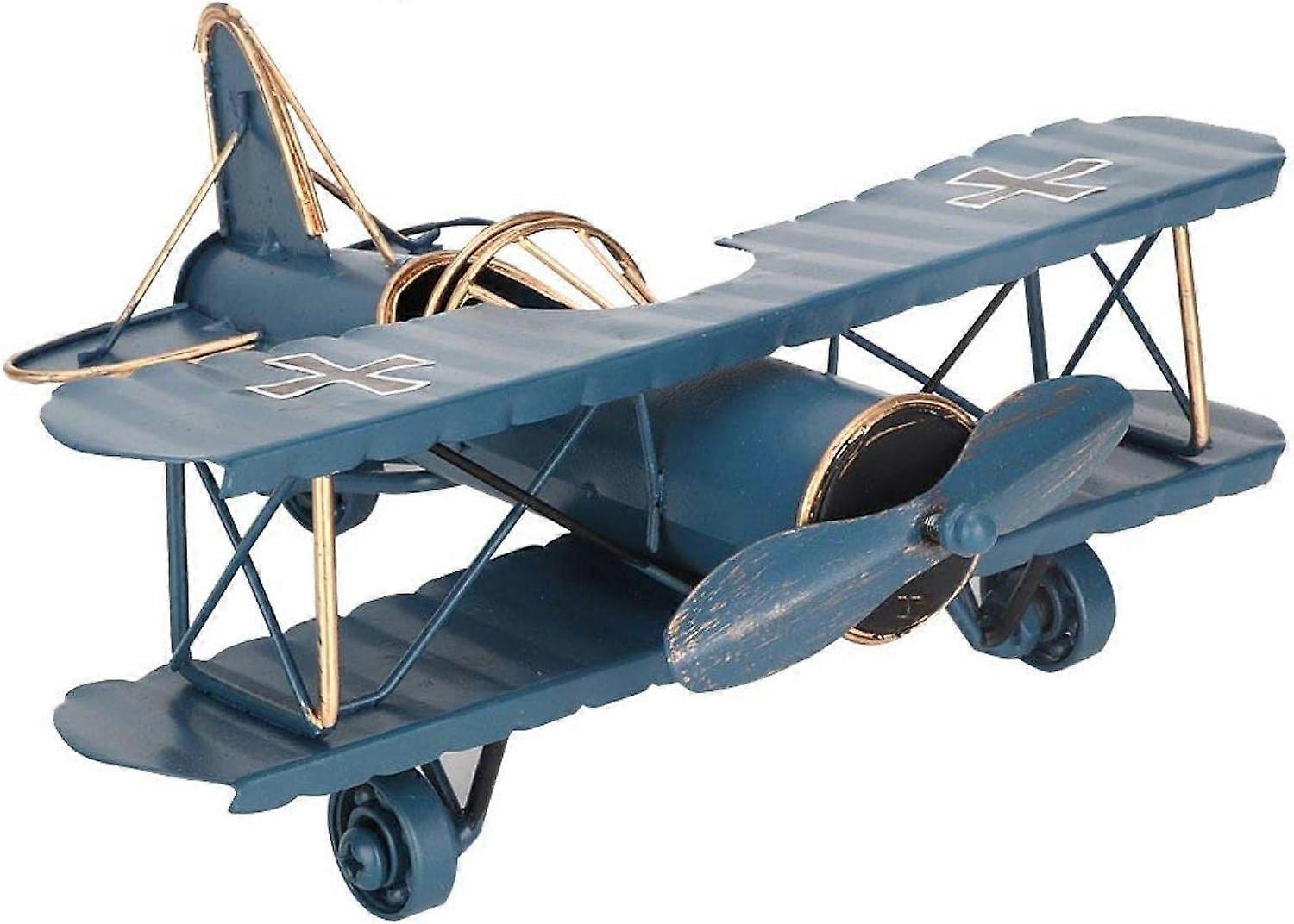 نموذج الطائرة الرجعية ، مصغرة الزخرفية الطائرة المعدنية طائرة شراعية ذات سطحين قلادة الحديد المطاوع نموذج مناسب