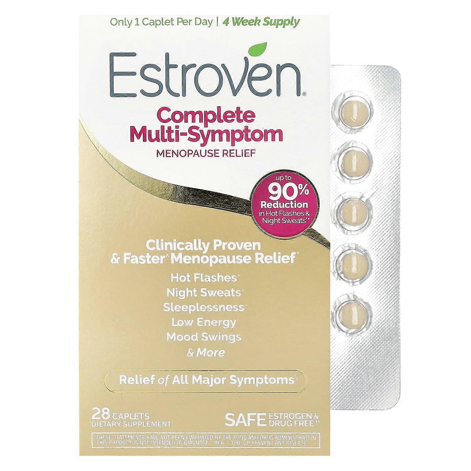 Estroven, Complete Multi-Symptom Menopause Relief, 28 Caplets