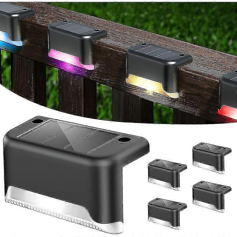 Pack Of 4 Colorful Waterproof Solar Fence Lamp, Colorful Solar Bridge Light Ip65 Waterproof Light